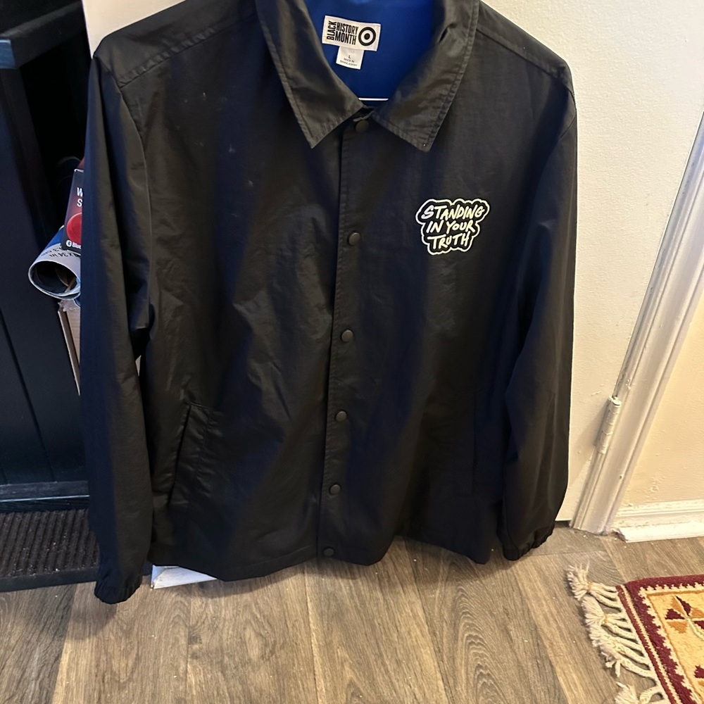 Black Lightweight Shirt Jacket with Collar limited edition black history month